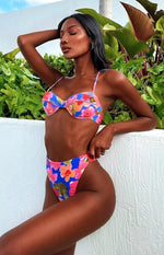 9.0 Swim Jamilla Blue Floral Bikini Top Image