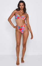 9.0 Swim Jamilla Blue Floral Bikini Top Image