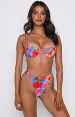 9.0 Swim Jamilla Blue Floral Bikini Top Image