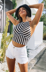 Adalia Checker Board Halter Top Image