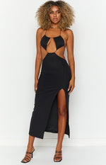 Adelita Black Midi Dress Image