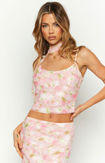 Irina Pink Print Cami Top Image
