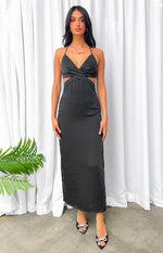 Amani Black Cut Out Maxi Dress Image