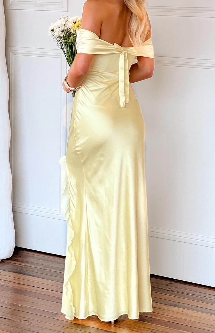 Anica Yellow Off Shoulder Maxi Dress Image