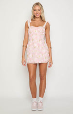 Bambi Pink Floral Mini Dress Image