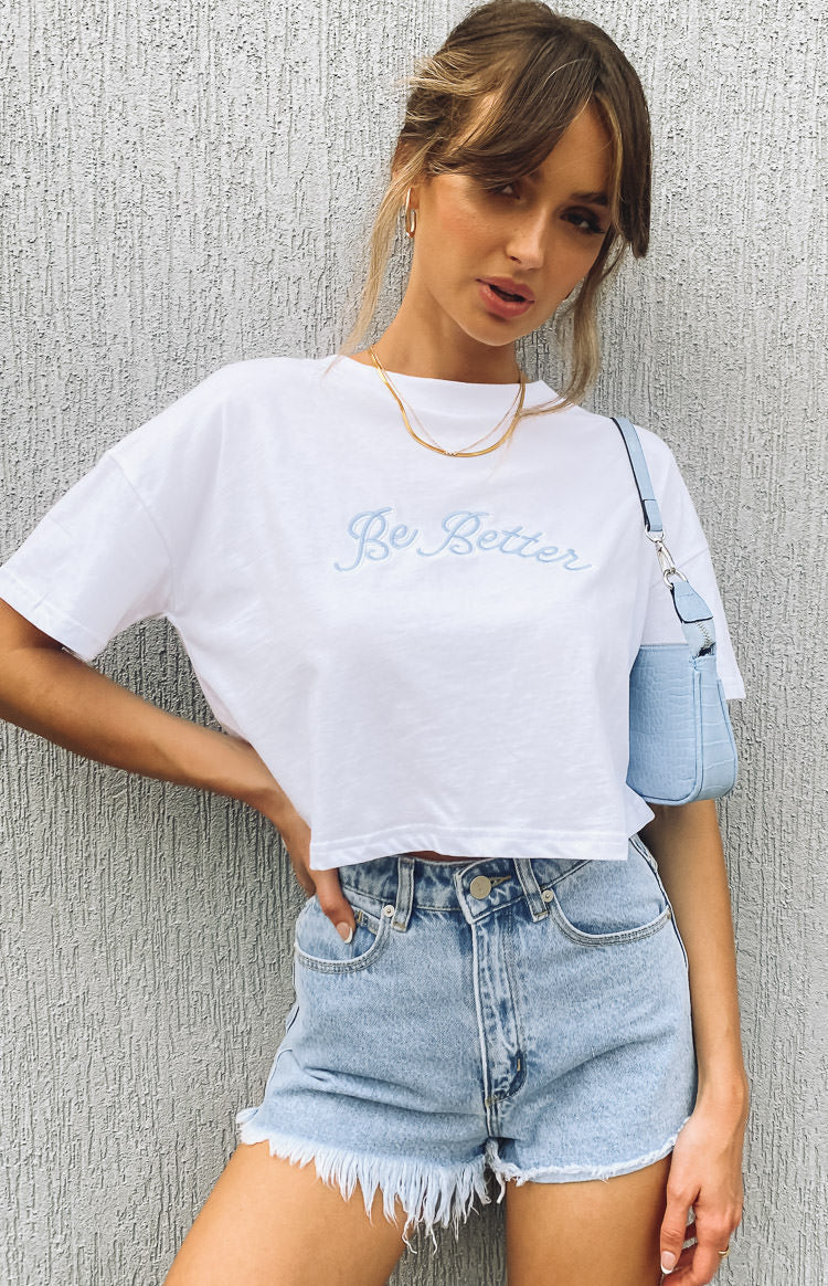Be Better Crop Top White Image