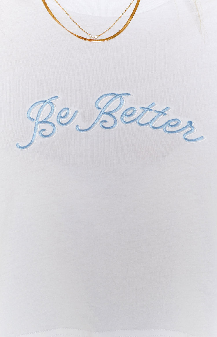 Be Better Crop Top White Image