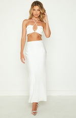Bella White Crop Top Image