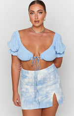 Alannah Crop Top Pastel Blue Image
