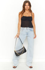 Bree Black Chiffon Camisole Image