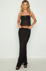 Bree Black Chiffon Camisole Image