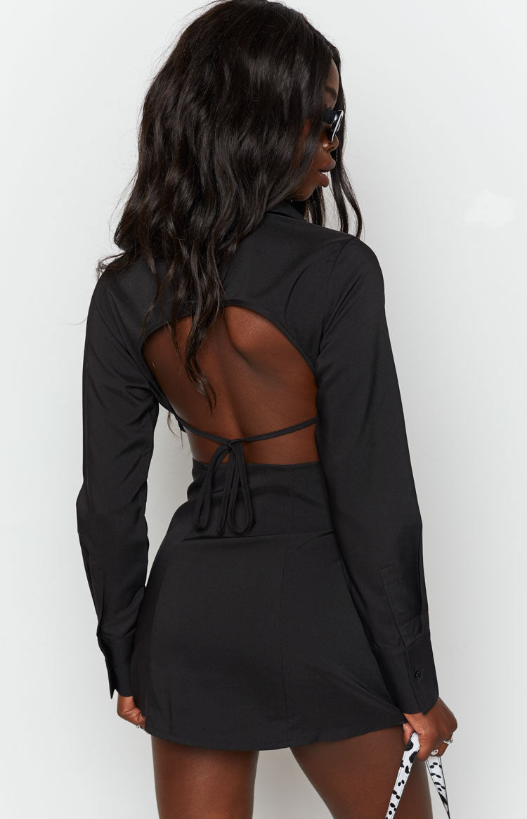 Broken Heart Shirt Dress Black Image