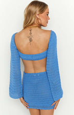 Brooklyn Blue Knit Crop Top Image