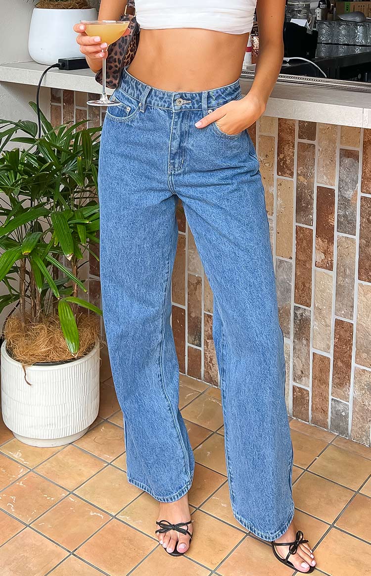 Pink Lily Light Wash Blue Mom Jeans Vintage Diesel Jeans High