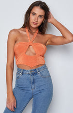 Castel Orange Halter Top Image