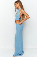 Catarina Blue Knit Midi Dress Image