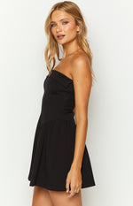 Chevy Black Strapless Mini Dress Image