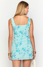Curren Blue Beaded Mini Dress Image