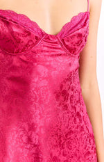Noeline Pink Satin Mini Dress Image