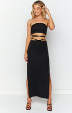 Delvie Black Maxi Skirt Image