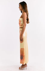 Denzel Yellow Floral Sequin Top Image