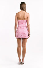 Eivissa Light Pink Beaded Mini Skirt Image