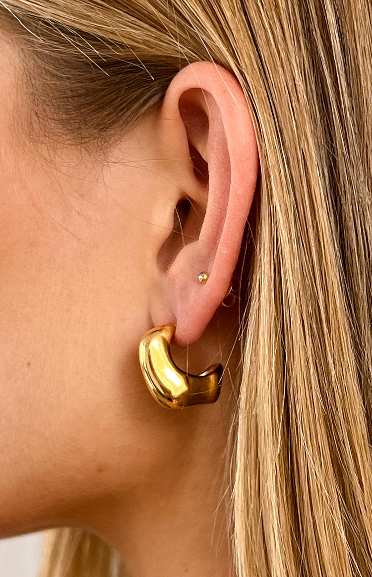 Elaila Gold Hoop Earrings Beginning Boutique NZ