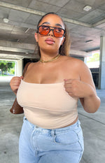 Empire Tan Strapless Top Image