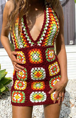 Harmon Crochet Dress Multi Image