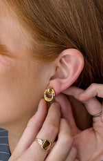 Hollie Gold Chunky Hoop Earrings (FREE over $130) Image