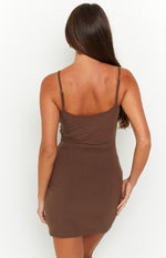 Ingrid Brown Mini Slip Dress Image