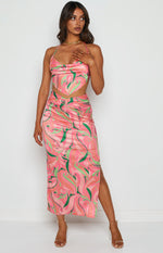 Ingrid Red Print Halter Top Image