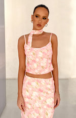 Irina Pink Print Cami Top Image