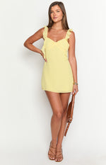 Joyce Yellow Chiffon Mini Dress Image