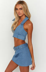 Jordie Blue Denim Mini Skirt Image