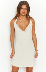 Kalia Cream Linen Blend Mini Dress Image
