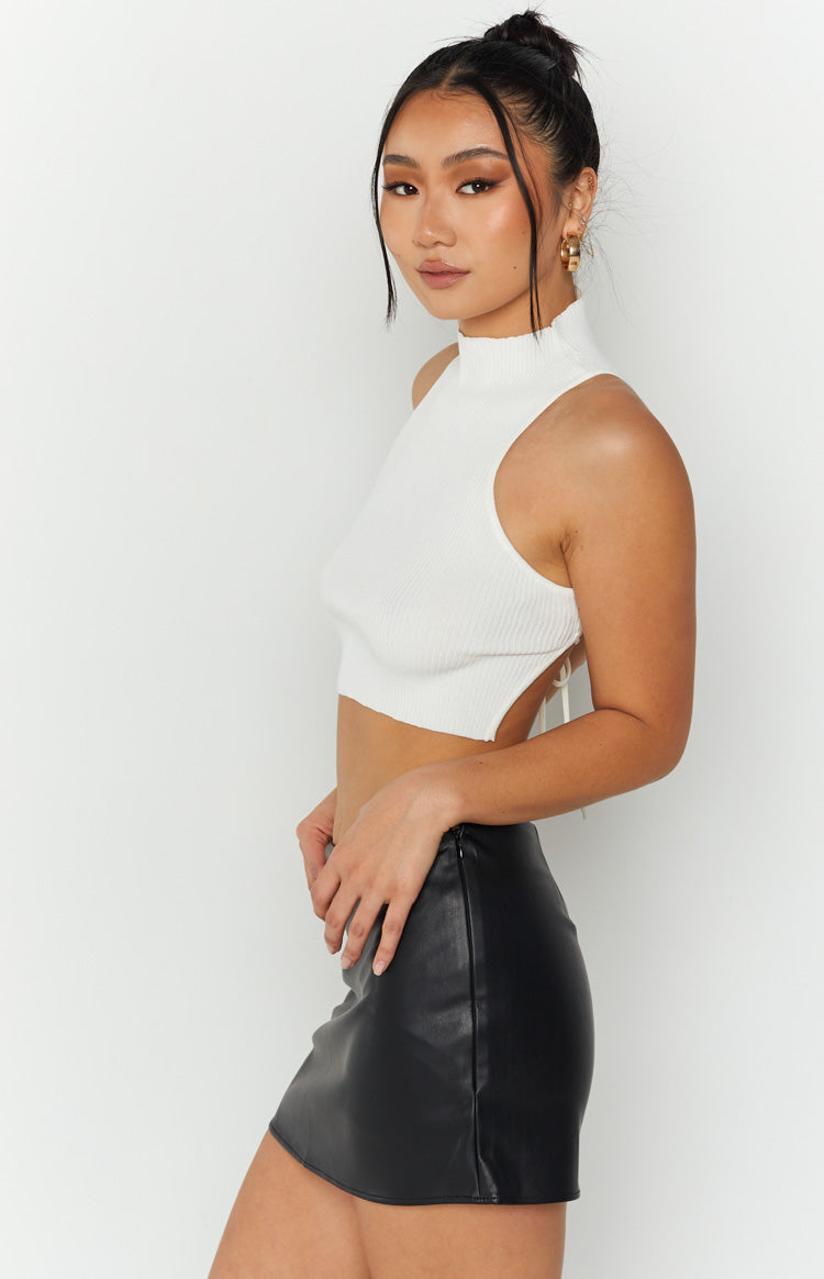 Kei Black PU Mini Skirt Image