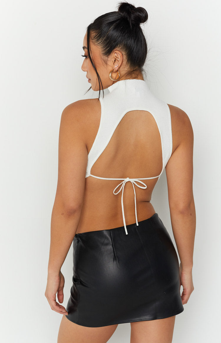 Kei Black PU Mini Skirt Image