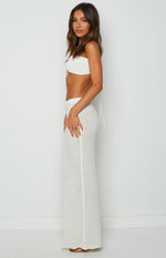 Kirsten White Low Waist Knit Skirt Image