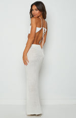 Kirsten White Low Waist Knit Skirt Image