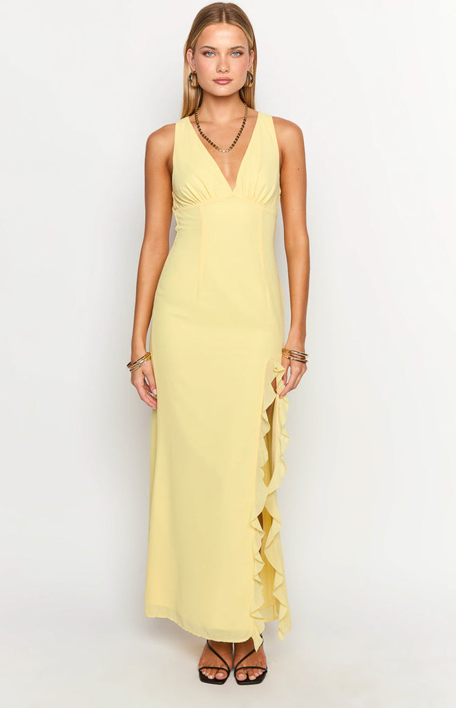 Kris Yellow Maxi Dress Beginning Boutique NZ