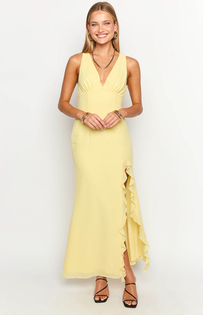 Kris Yellow Maxi Dress Beginning Boutique NZ