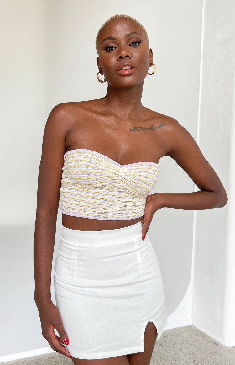 Laylah Multi Knit Tube Crop Top Image