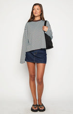 Lioness Bloom Chocolate Sea Stripe Long Sleeve Top Image