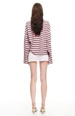 Lioness Rebels Jersey Burgundy Blush Stripe Image