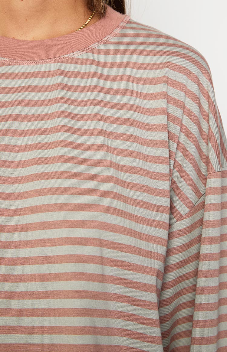 Lioness Bloom Muted Pastels Stripe Long Sleeve Top Image