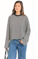 Lioness Bloom Onyx Stripe Long Sleeve Top