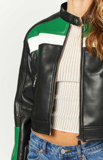 Lioness Green Nueve Biker Jacket Image