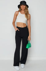 Malcolm Black Straight Leg Pants Image