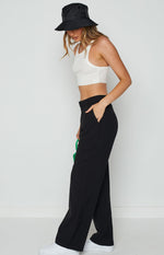 Malcolm Black Straight Leg Pants Image